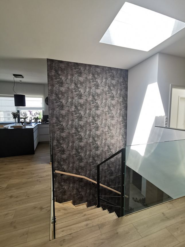 Realization of a staircase with wallpaper from the Passenger collection