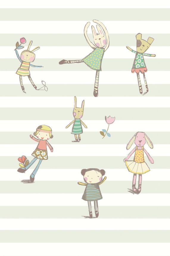 Non-woven wall mural Bunnies 364100, Wallpower Junior, Eijffinger