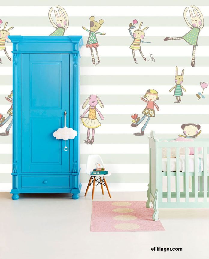 Non-woven wall mural Bunnies 364100, Wallpower Junior, Eijffinger