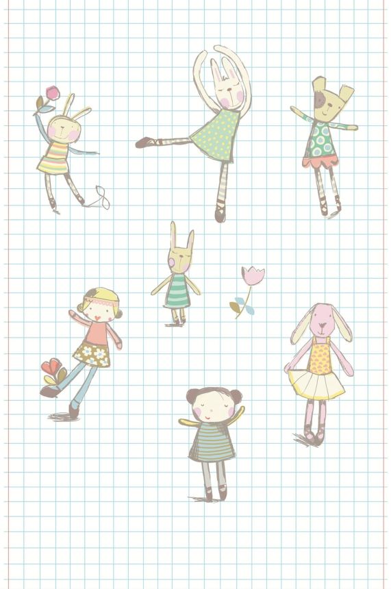 Non-woven wall mural Bunnies 364101, Wallpower Junior, Eijffinger