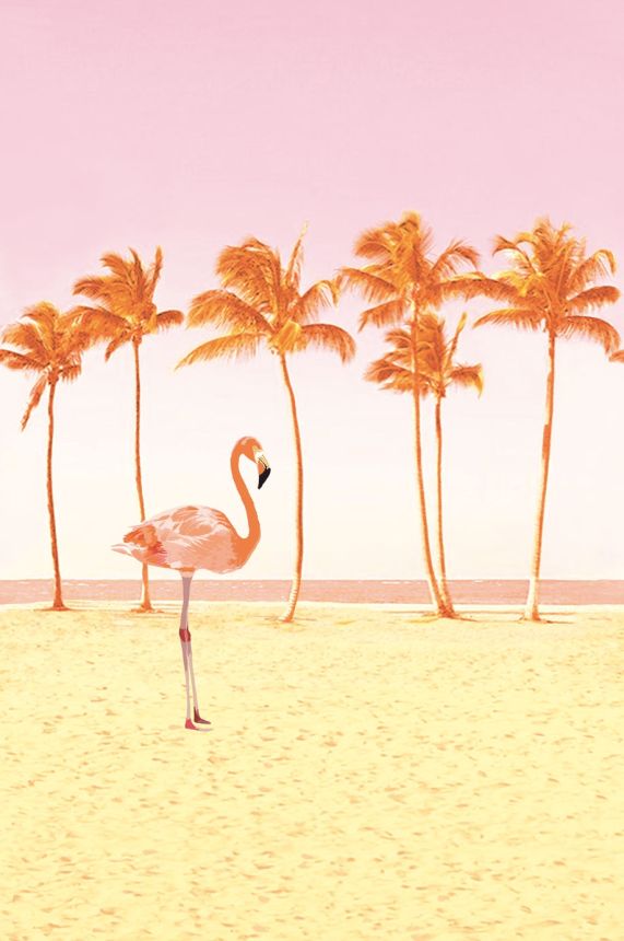 Wall mural Palm trees, flamingo 364146, Wallpower Junior, Eijffinger