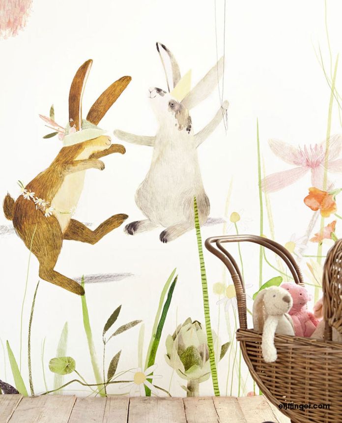 Children's wall mural with bunnies 364160, Wallpower Junior, Eijffinger