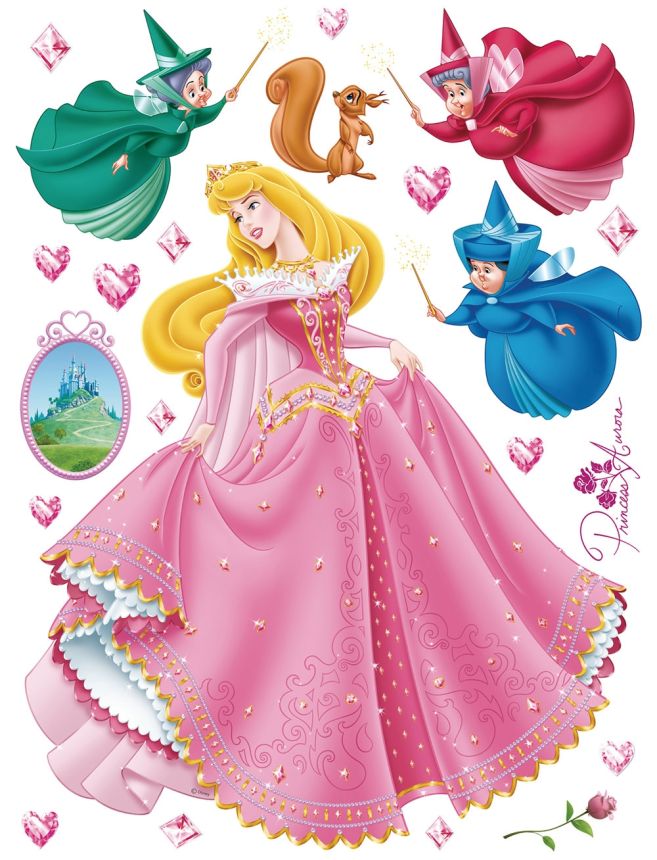 Children's wall sticker DK 1757, Disney, Aurora, AG Design