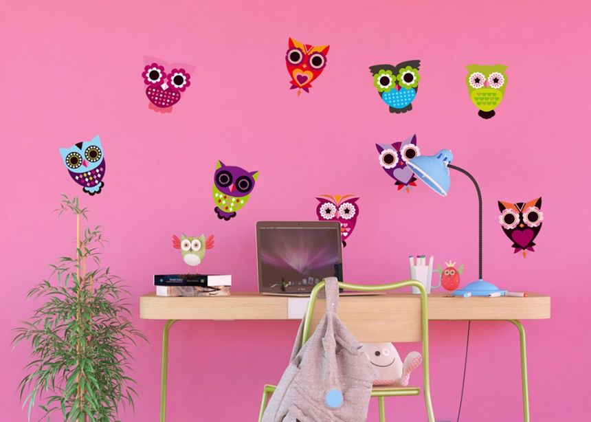 Self-adhesive wall decoration K 1022, Owls, AG Design