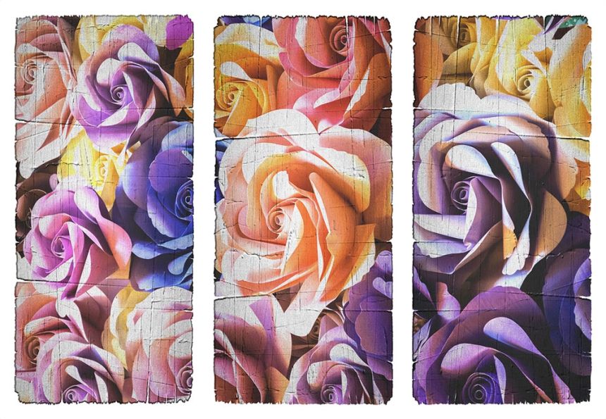 Self-adhesive wall decoration SM 3441, Roses, AG Design