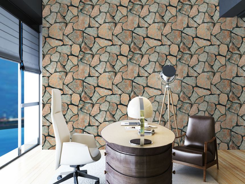 Washable stone wallpaper, stone wall imitation, 555251, Old Friends 3, Vavex 2025
