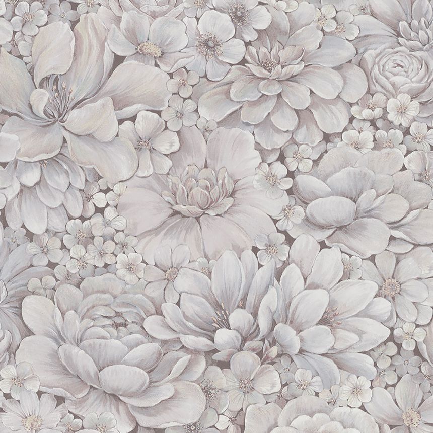 Luxury grey-pink wallpaper with flowers 33954, Botanica, Marburg