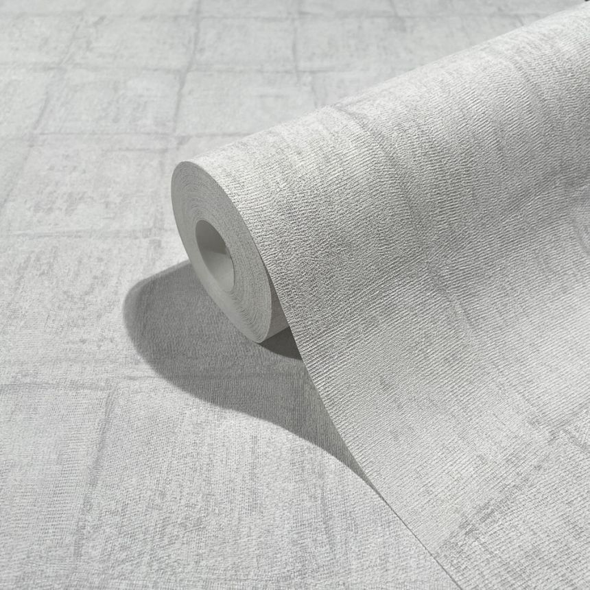 Luxury grey wallpaper, pattern cubes 33968, Botanica, Marburg