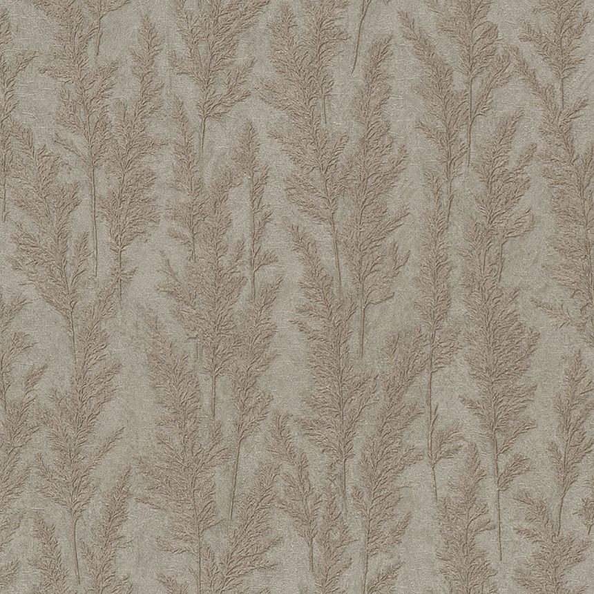 Metallic brown-gold wallpaper, blades of grass 33211, Natural Opulence, Marburg