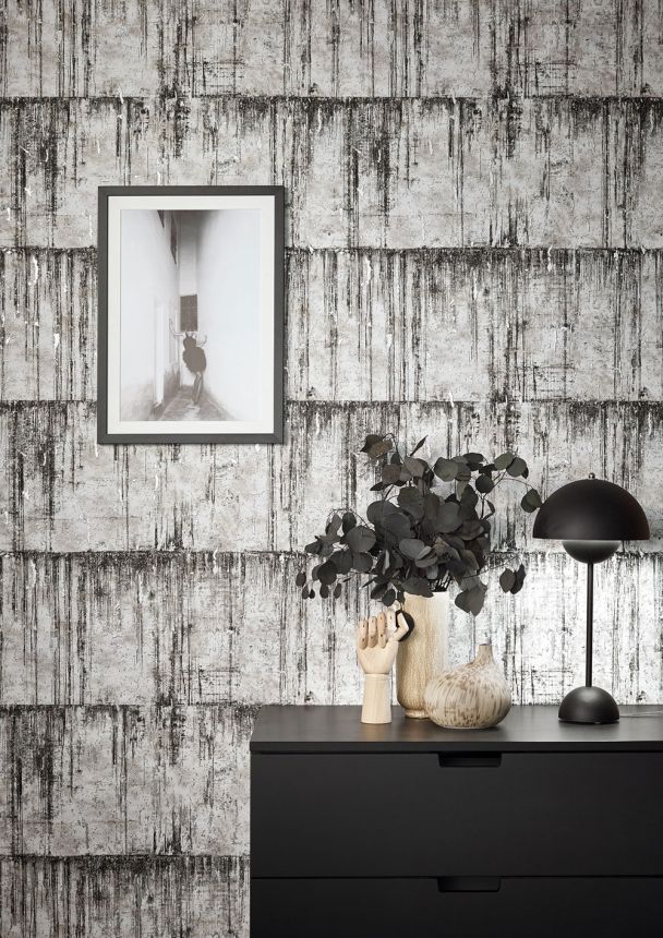 Grey-silver concrete imitation wallpaper 33236, Natural Opulence, Marburg