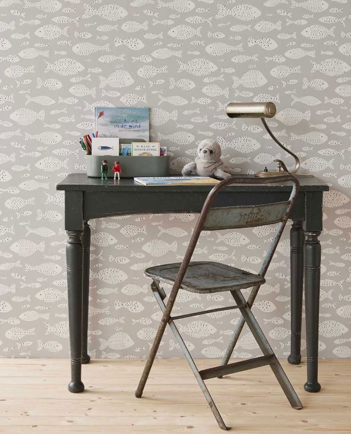 Gray wallpaper with fishes 323003, Explore, Eijffinger