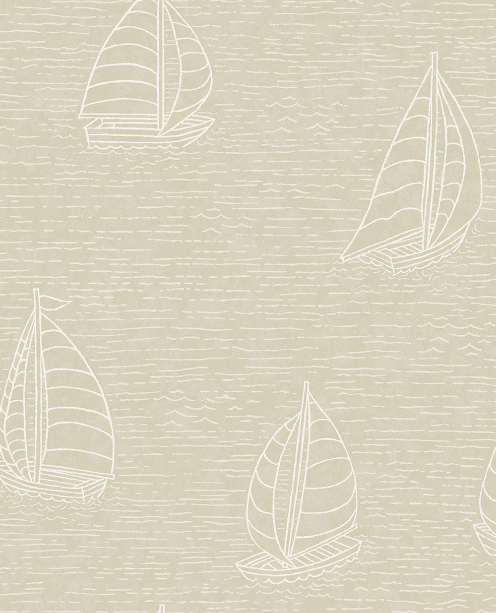 Beige wallpaper with sailboats 323011, Explore, Eijffinger