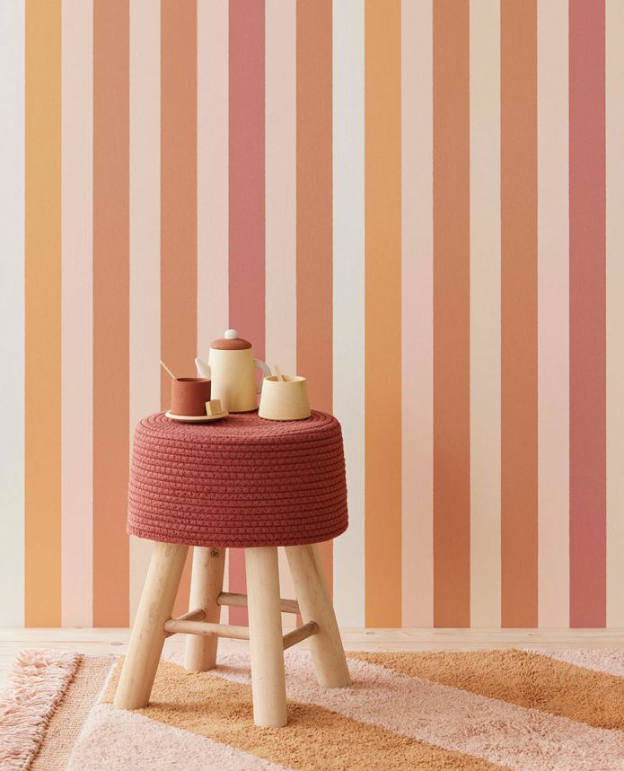 Children's wallpaper with colorful stripes 323050, Explore, Eijffinger
