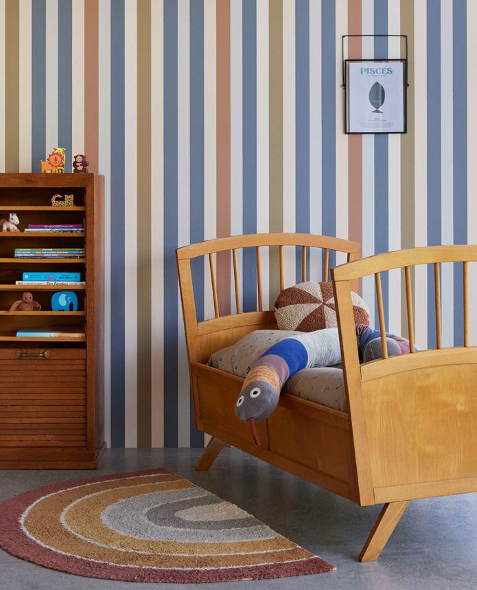 Children's wallpaper with colorful stripes 323053, Explore, Eijffinger