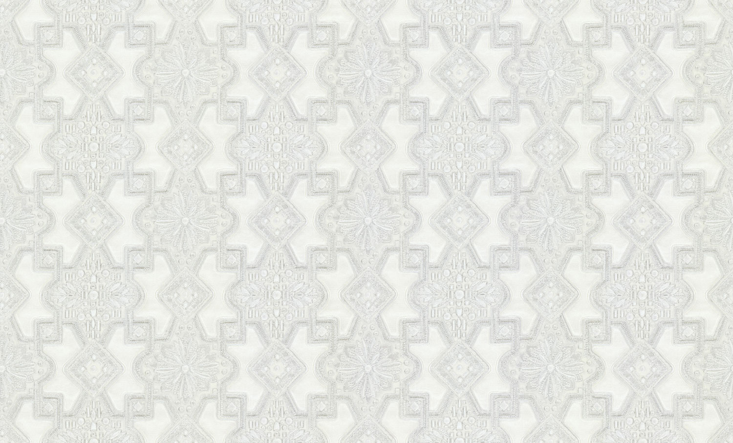 Luxury white-silver non-woven wallpaper with ornaments, 86009, Valentin Yudashkin 5, Emiliana Parati