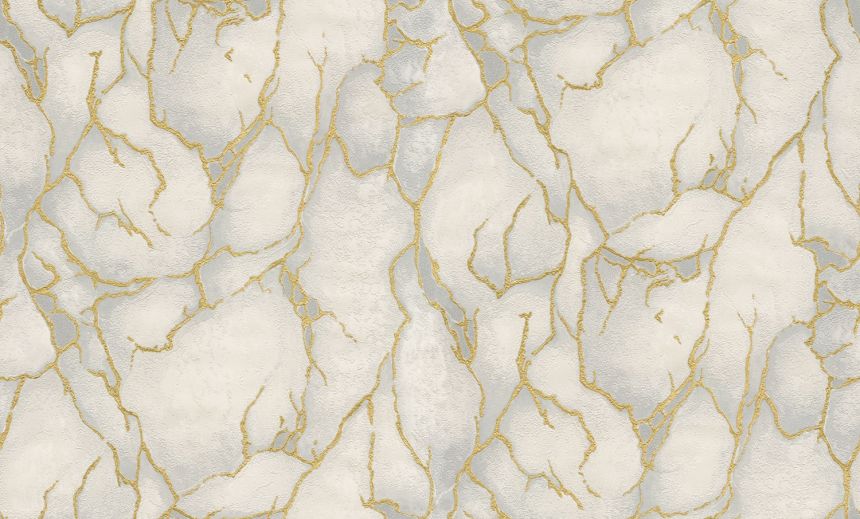 Luxury grey-gold non-woven wallpaper, stone imitation, 86033, Valentin Yudashkin 5, Emiliana Parati