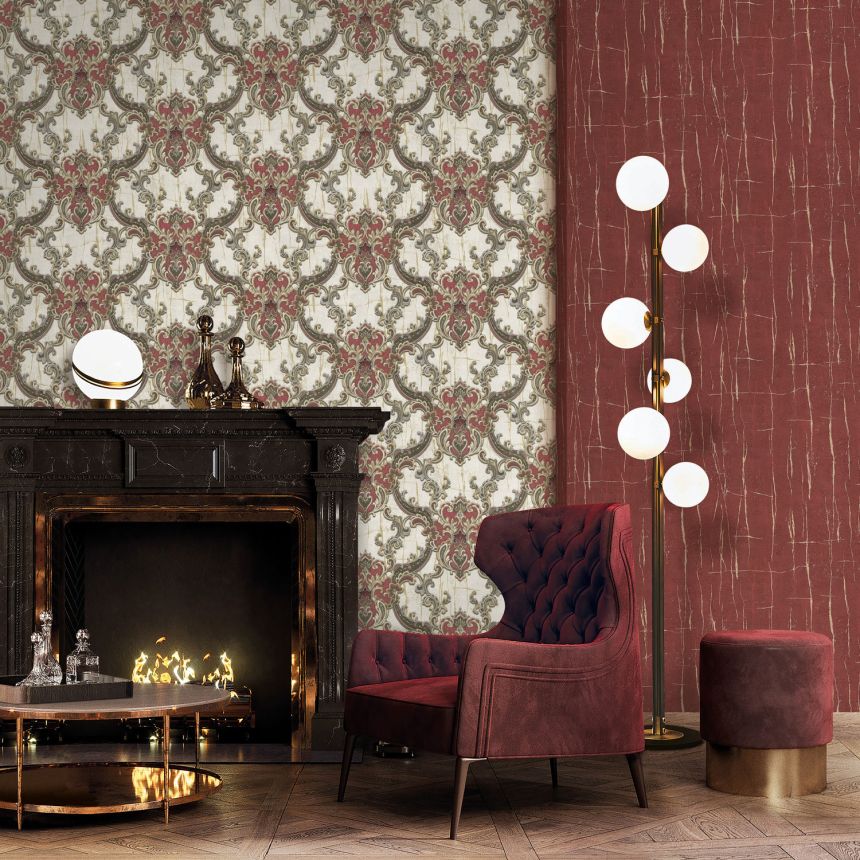 Luxury blue-gold wallpaper, imitation of cracked plaster, 86048, Valentin Yudashkin 5, Emiliana Parati