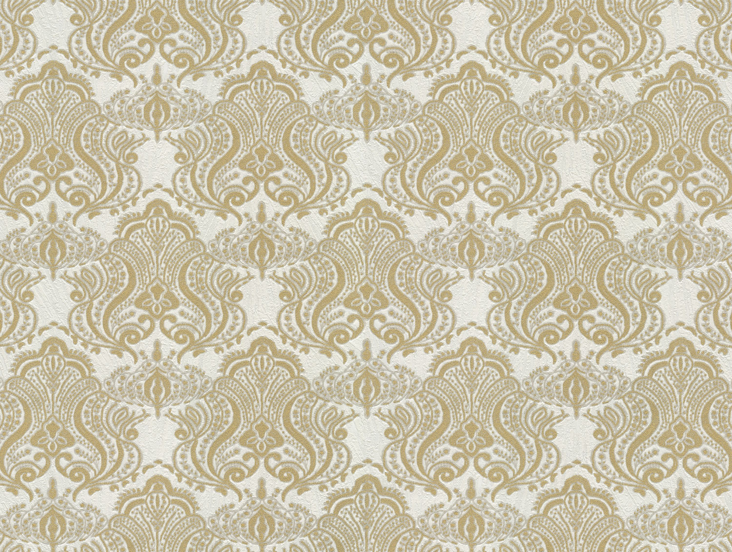 Luxury white-gold non-woven wallpaper, baroque ornamental pattern, 86075, Valentin Yudashkin 5, Emiliana Parati