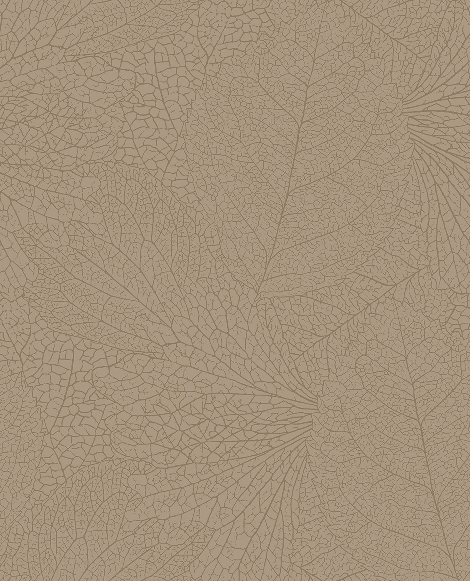 Grey-beige wallpaper with metallic leaves, 324041, Embrace, Eijffinger