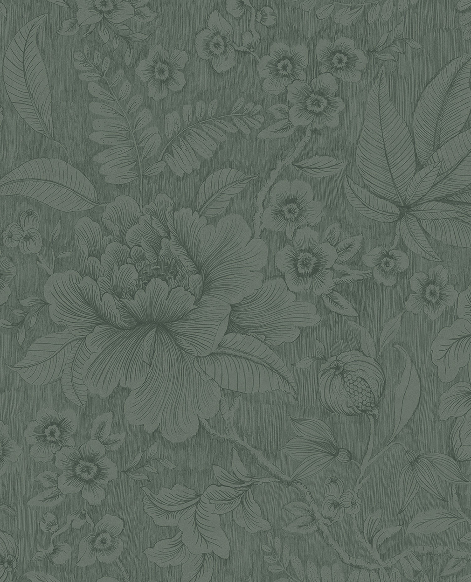 Green floral wallpaper, 333104 Pip Studio 6, Eijffinger