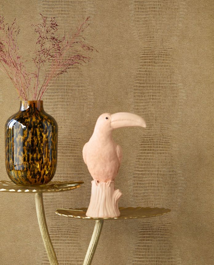 Brown non-woven wallpaper, imitation animal skin, 333238, Unify, Eijffinger