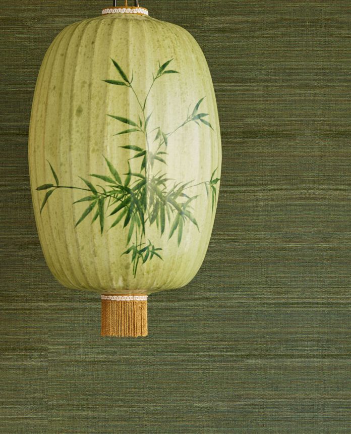 Green non-woven wallpaper, fabric imitation, 333286, Unify, Eijffinger
