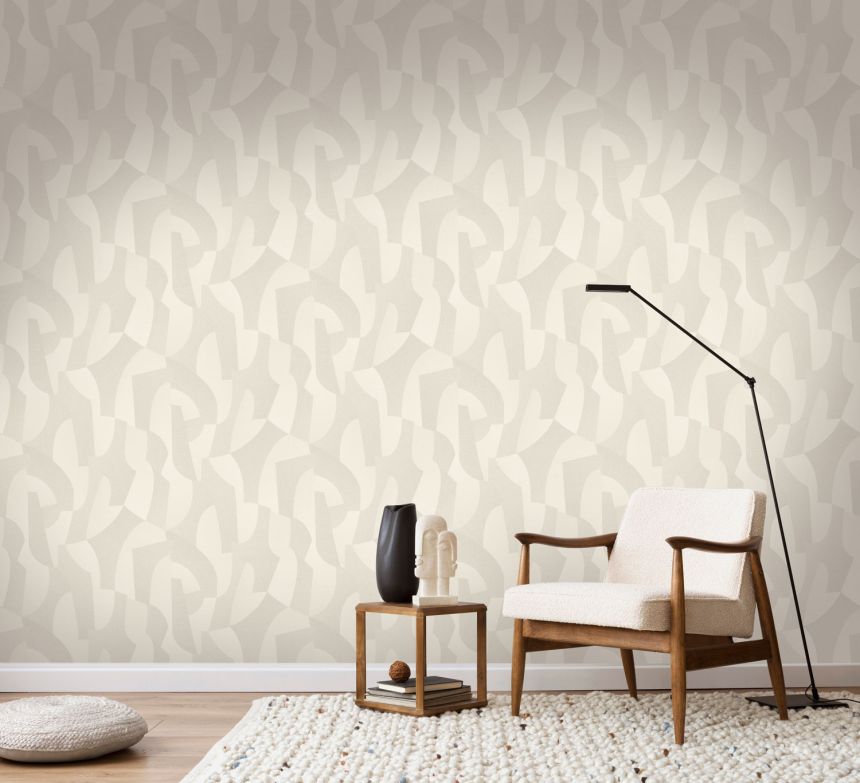Beige geometric wallpaper, AL26270, Allure, Decoprint