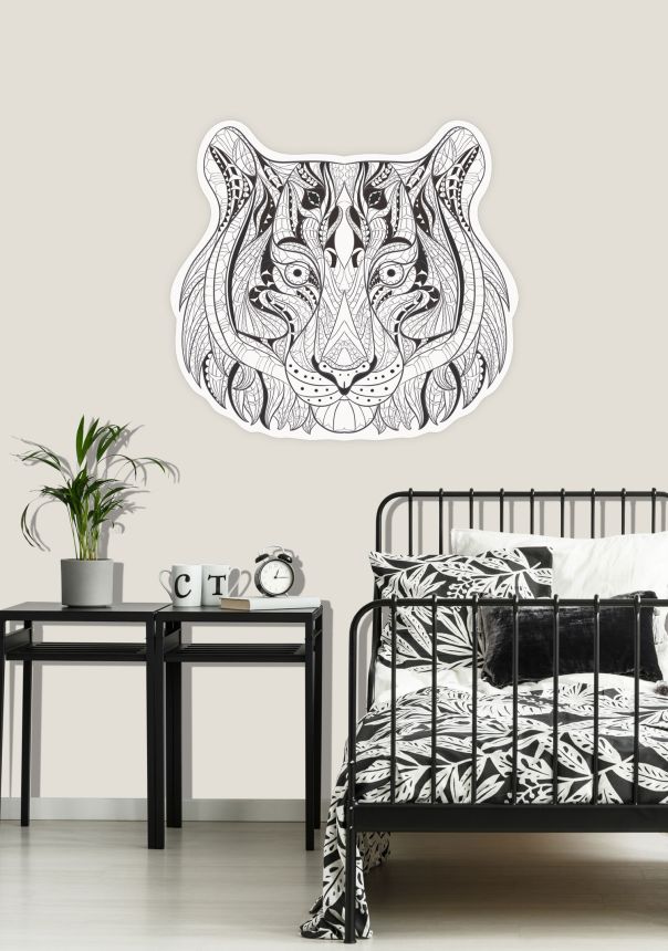 Pre-pasted non-woven wallpaper, Tiger decoration, PLC054, Platinum Shapes, Decoprint