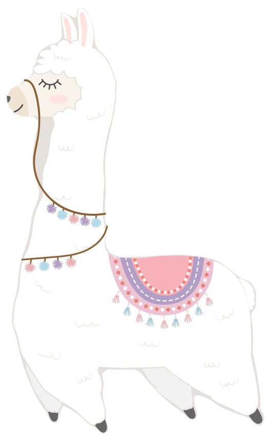 Pre-pasted non-woven wallpaper, Llama decoration, PLC054, Platinum Shapes, Decoprint