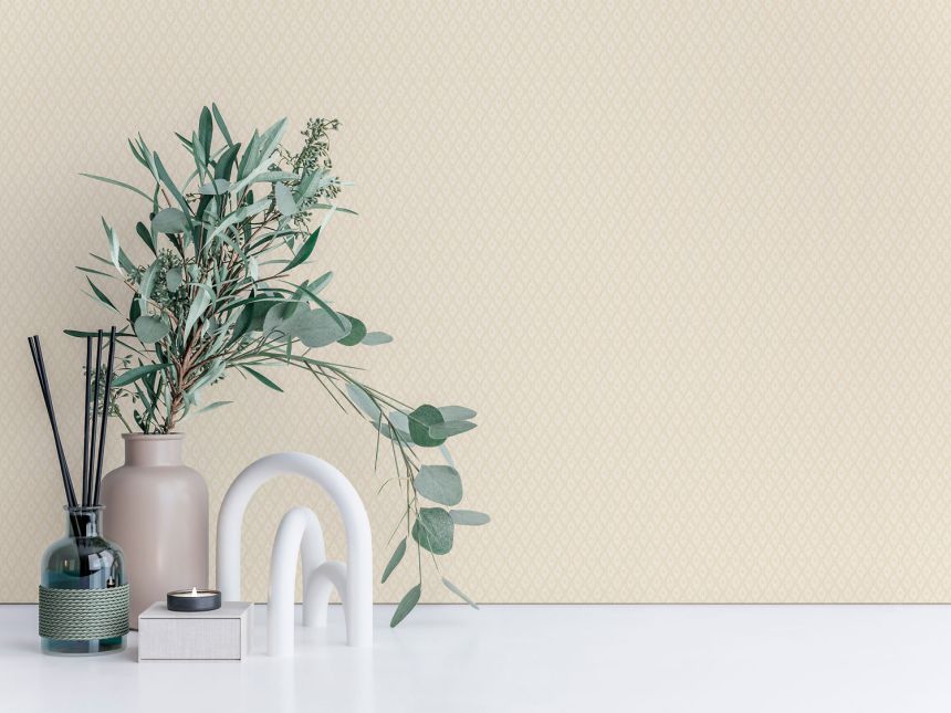 Luxury cream geometric wallpaper, Z21736, Tradizione Italiana, Zambaiti Parati