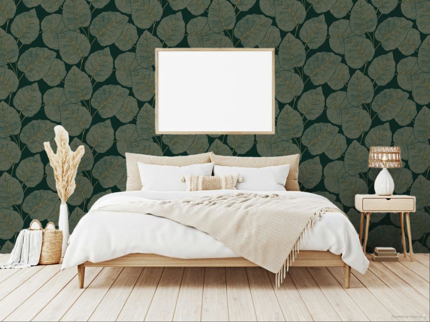 Green wallpaper, leaves, A63502, Vavex 2025