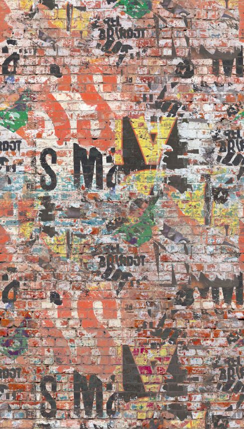Wall mural, Graffiti on a brick wall, ML3801, Mural Young Edition, Grandeco