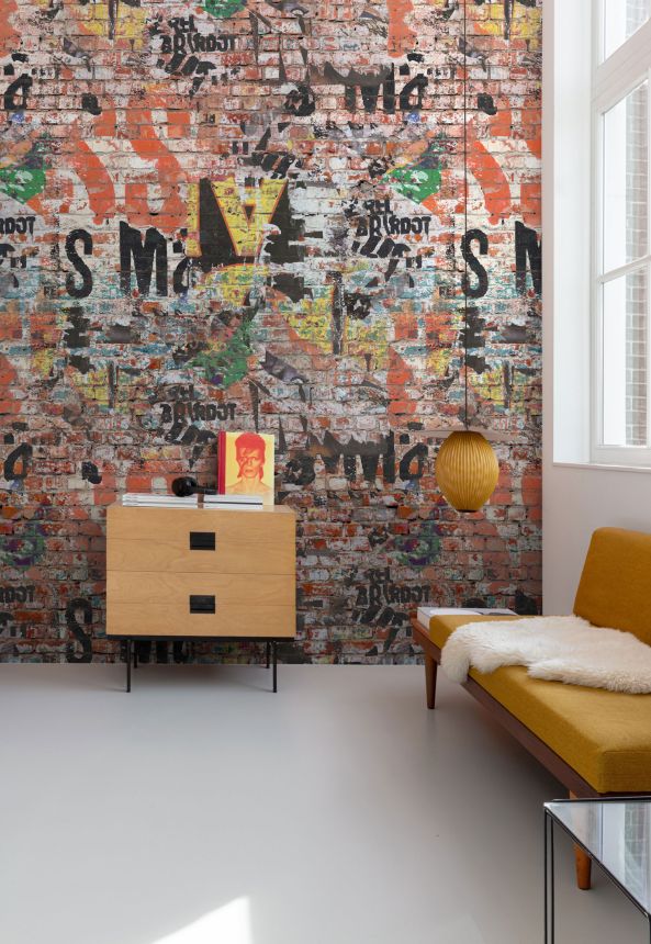Wall mural, Graffiti on a brick wall, ML3801, Mural Young Edition, Grandeco