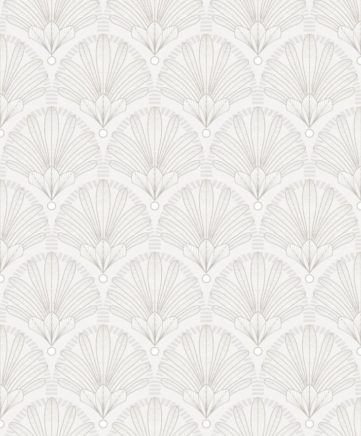 White-silver wallpaper Art Deco, M53300, Elegance, Ugepa