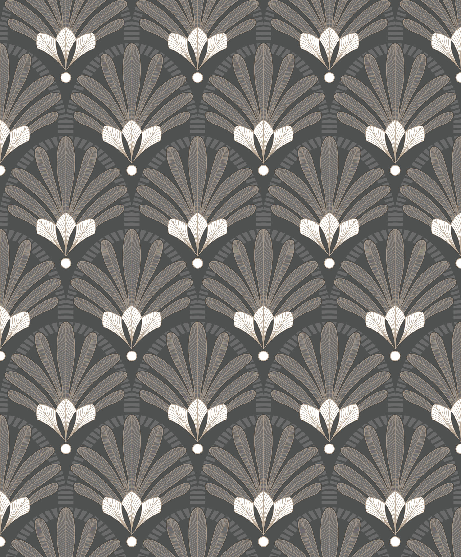 Black wallpaper Art Deco style, M53309, Elegance, Ugepa