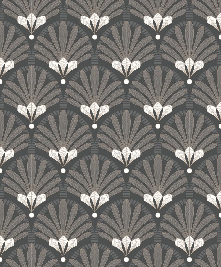Black wallpaper Art Deco style, M53309, Elegance, Ugepa