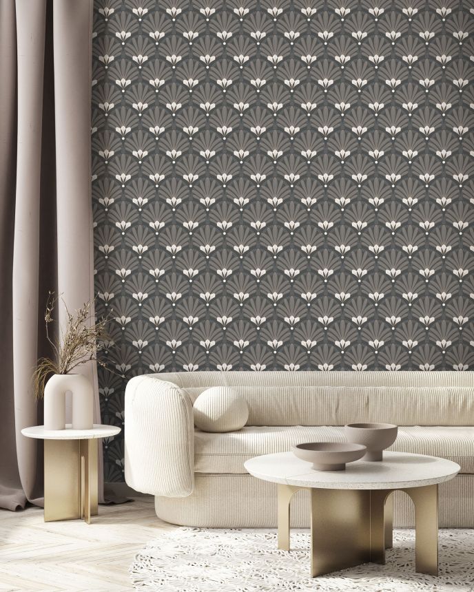 Black wallpaper Art Deco style, M53309, Elegance, Ugepa