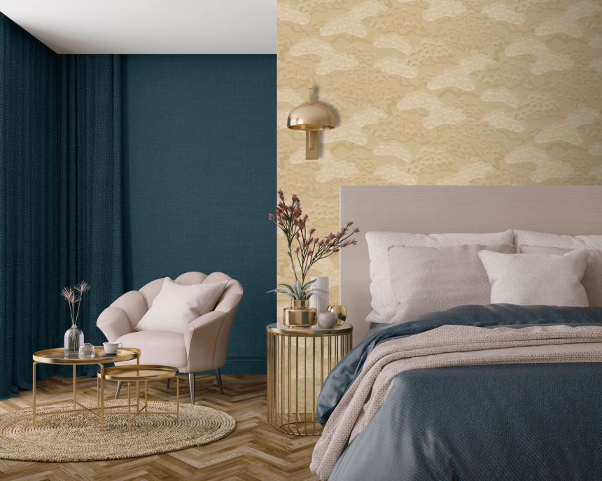 Beige wallpaper, twigs, trees, M64402, Elegance, Ugepa