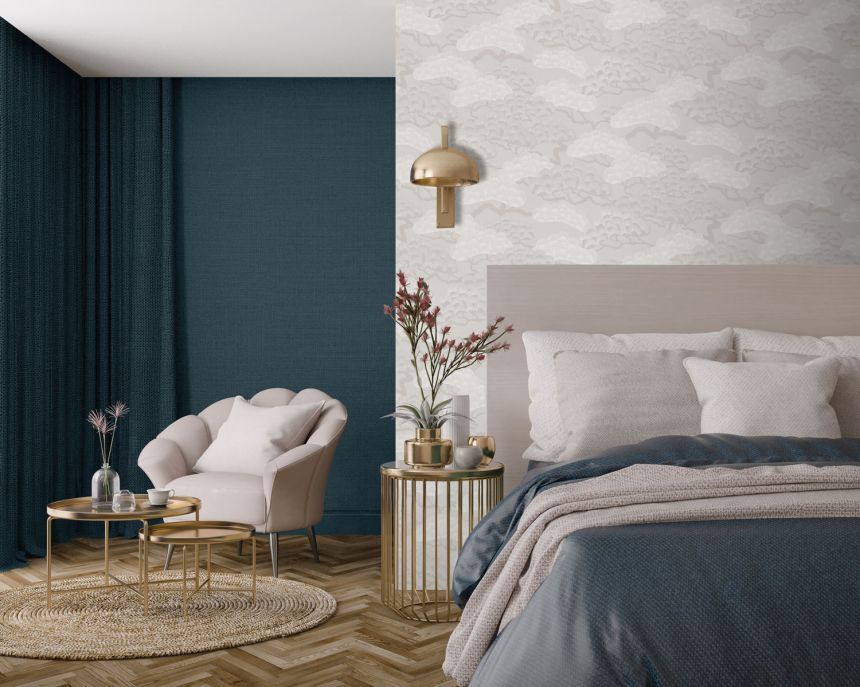 Gray-beige wallpaper, twigs, trees, M64407, Elegance, Ugepa