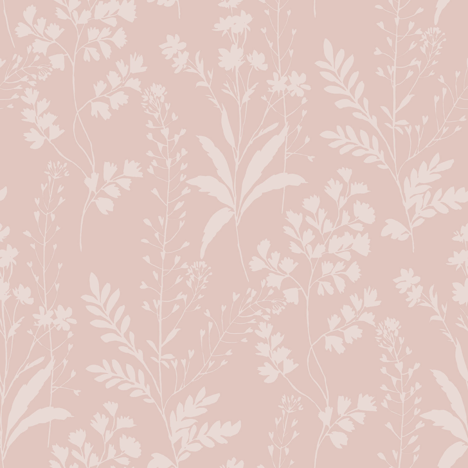 Pink wallpaper, leaves, M52813, Botanique, Ugepa