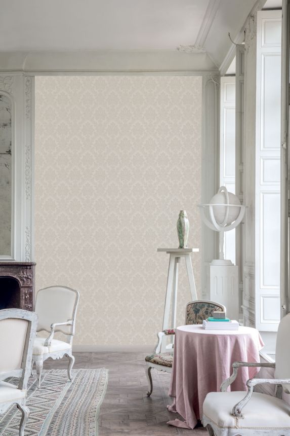 Beige baroque wallpaper, TI3211, Time 2025, Grandeco