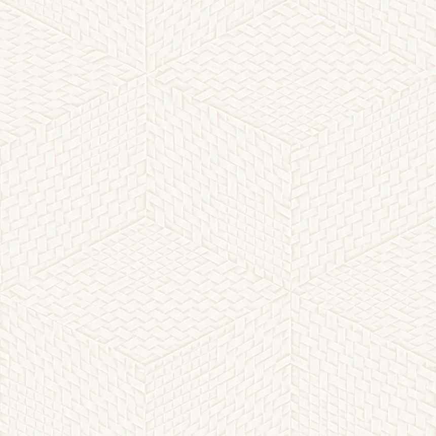 White geometric 3D wallpaper, TP422951, Exclusive Threads, Design ID