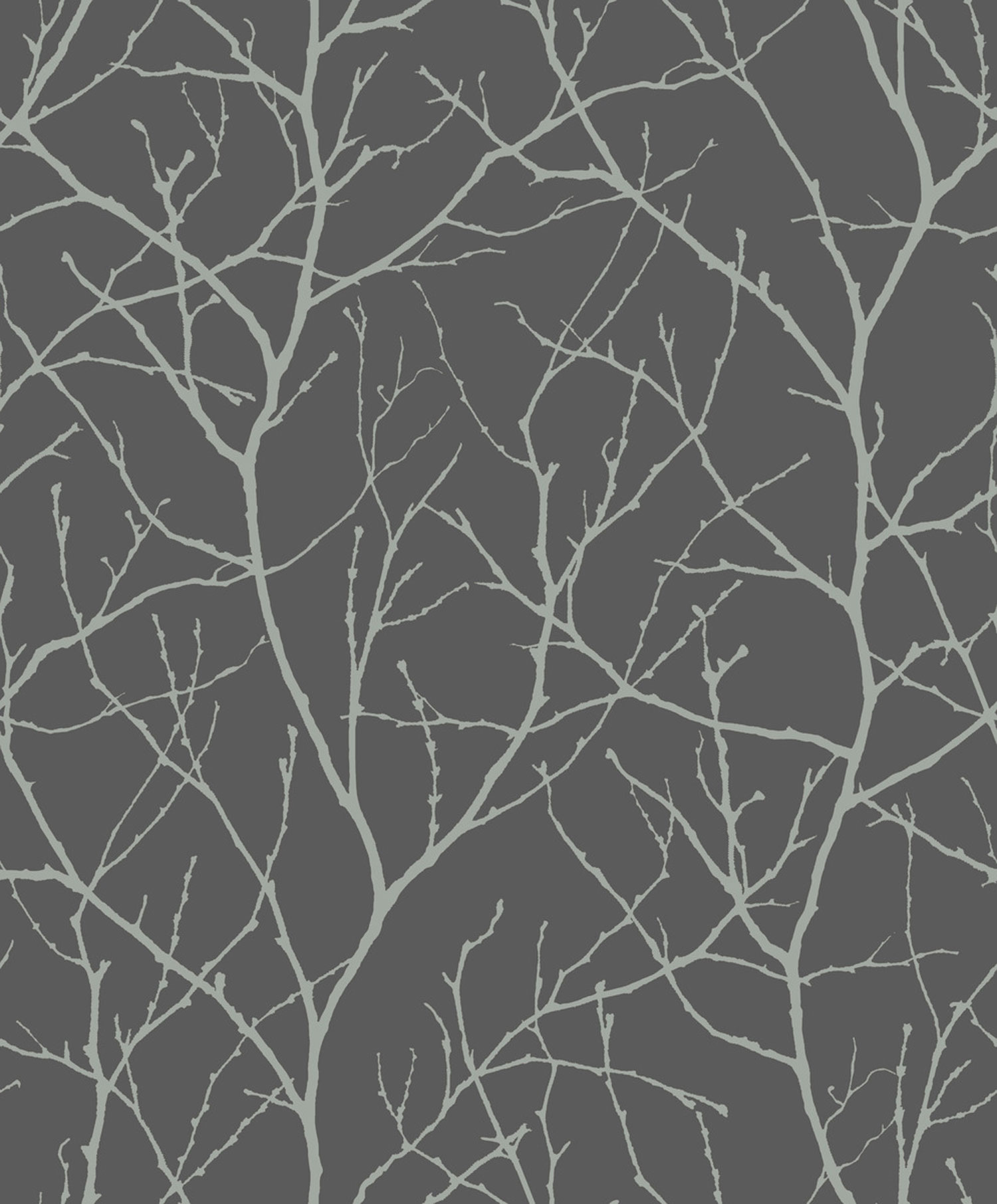 Grey-silver wallpaper, tree branches, MD7125, Modern Metals, York