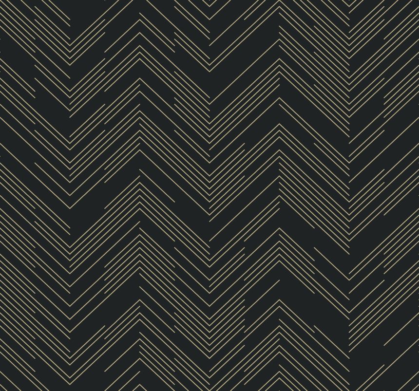 Black-gold geometric wallpaper, MD7221, Modern Metals, York