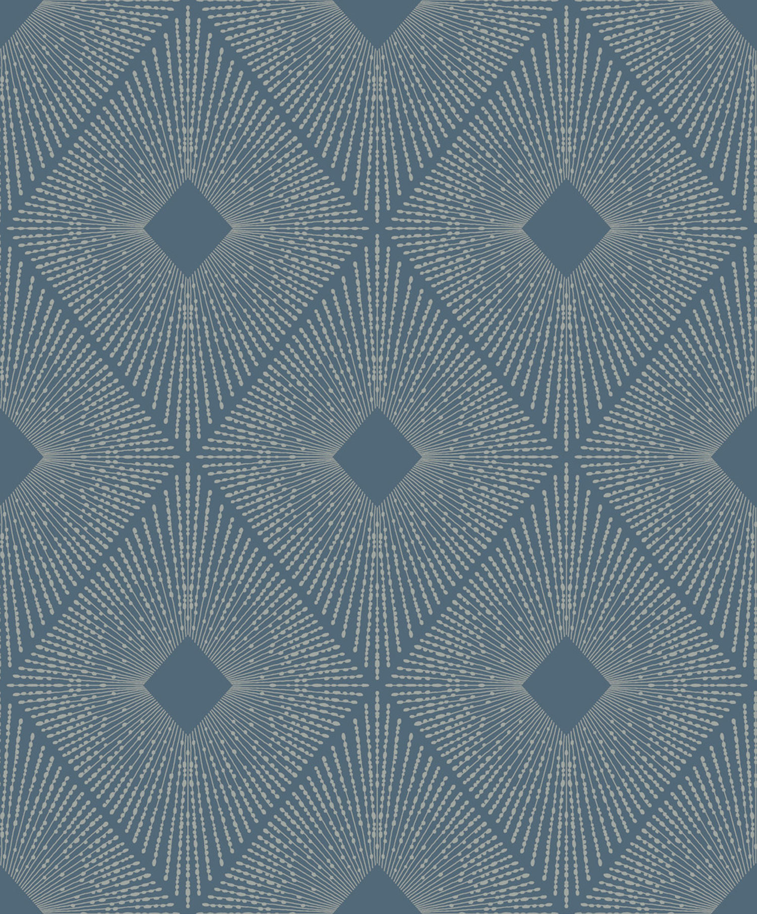 Blue-silver geometric wallpaper, MD7131, Modern Metals, York