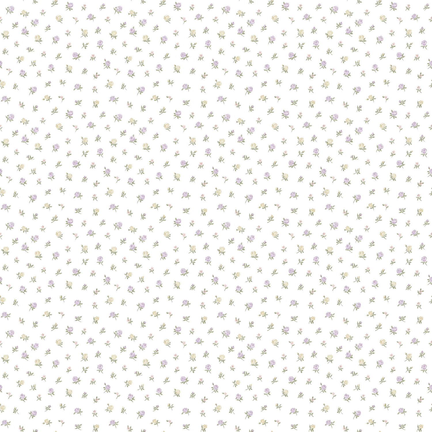White non-woven floral wallpaper, 12335, Fiori Country, Parato