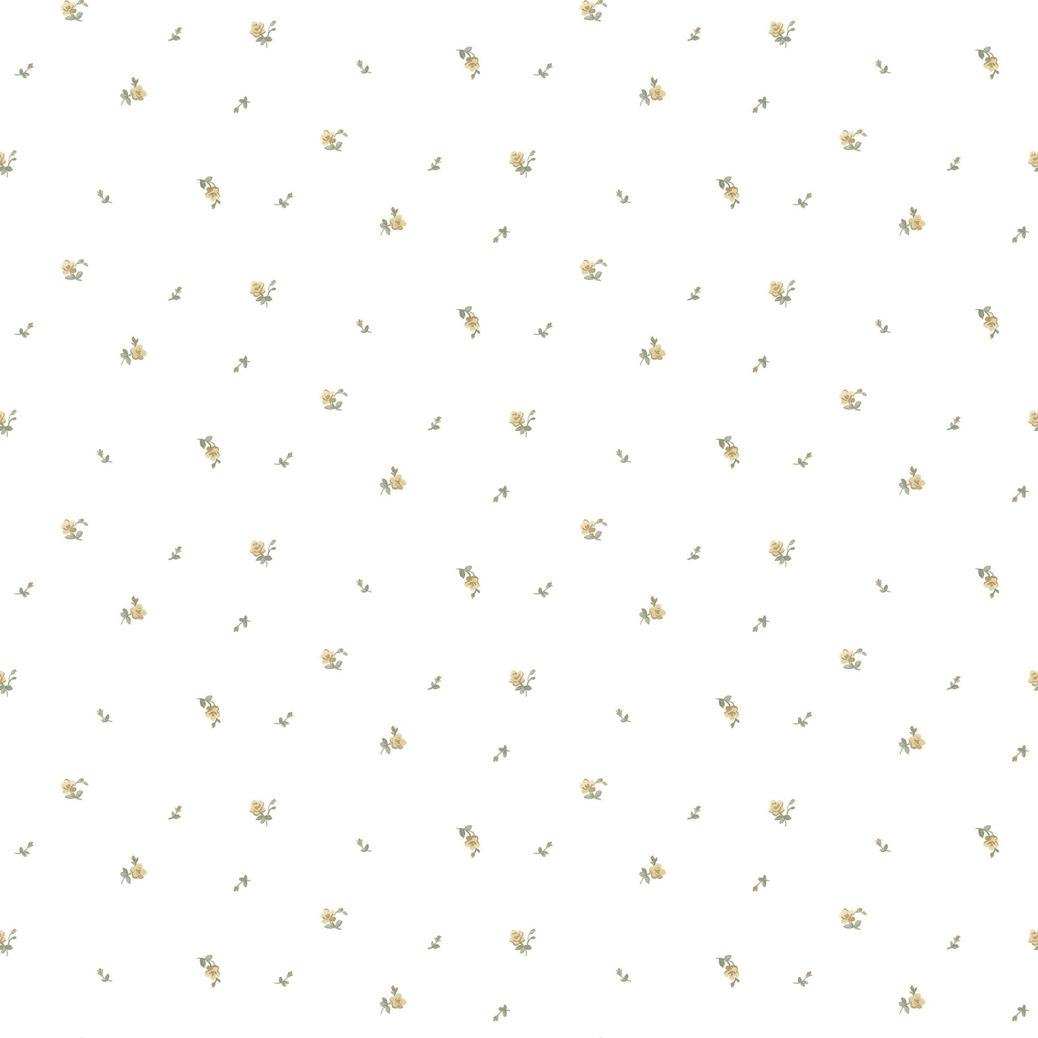 White non-woven floral wallpaper, 12342, Fiori Country, Parato
