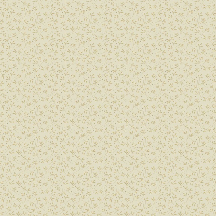 Ocher non-woven wallpaper with branches, 12367, Fiori Country, Parato