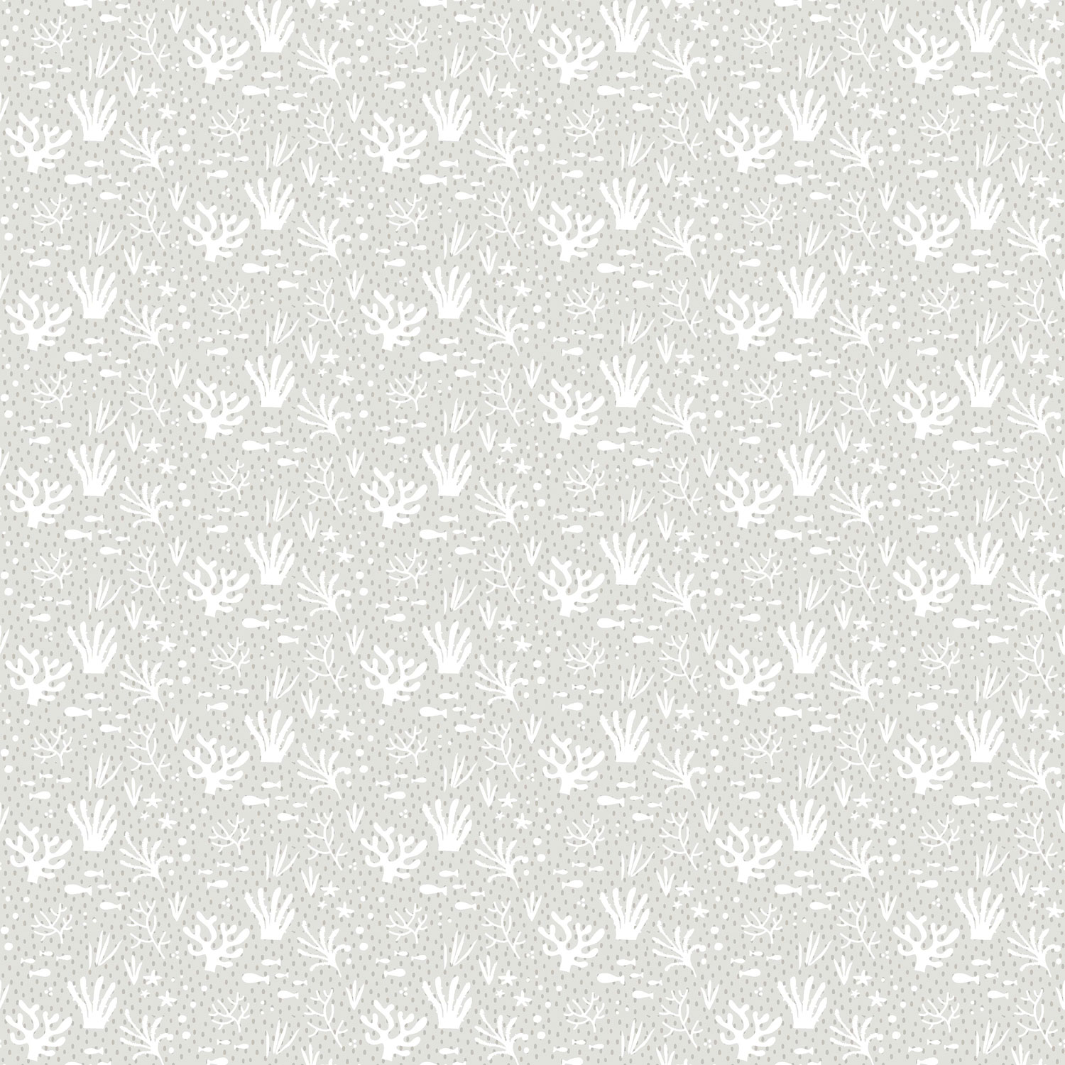 Gray children's wallpaper, water plants and fish, 14853, Happy, Parato