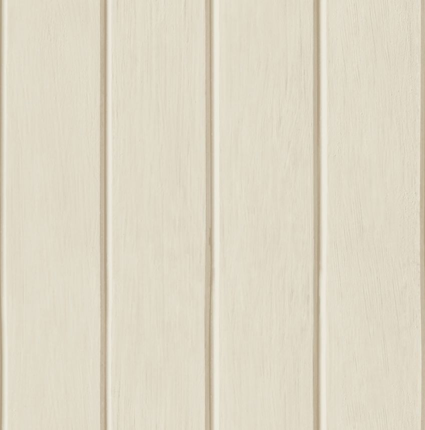 Beige wallpaper, imitation of wooden planks, 14877, Happy, Parato